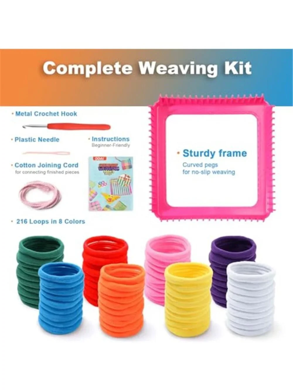Kids Loom Weaving Craft Kit Potholder Maker DIY Arts Crafts Set Reusable Gift